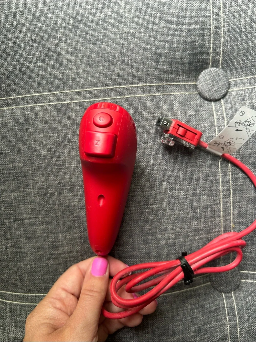 Official Nintendo Wii Red Nunchuk Controller OEM